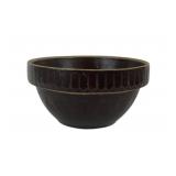 Glazed Stoneware Mixing Bowl, Picket Fence Pattern