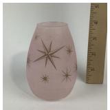 MCM Bartlett  Collins Glass Vase with Starburst P