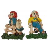 Raggedy Ann, Andy Wall Hangings by Syroco