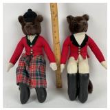 Hansford's Mr. & Mrs. Equestrian Fox Hunting Shelf