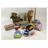 Stuffed Animals, Toy Vehicles, Books, Tin, Coca Co