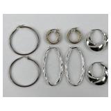 (4) pairs sterling earrings 15.14 grams
