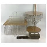 Acrylic Display Stands With Beaded Garlands