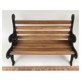 Doll Park Bench; Iron & Wood