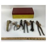 Hand Tools With Wooden Storage Box