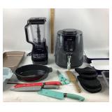 Ninja Blender, Air Fryer, Pioneer Woman Knives, Ba
