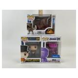3 Collectible Funko Pops: Jurassic World T-Rex,