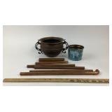 Copper Cauldron, Patinated Container, Pipes