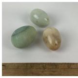 Polished Stone Eggs in Varied Colors