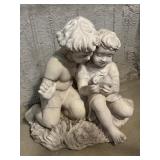Garden decor children with bunny
