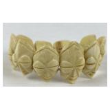 1930s-40s carved bone bracelet - wear consistent