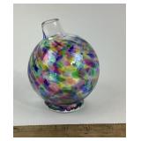 Multicolor Hand-Blown Glass Vase