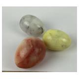Polished Stone Egg-Shaped Figurines
