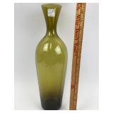 Green Glass Vase With Gradient Tint