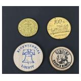 1960's -70's Souvenir Tokens & Wooden Nickels