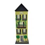 Yellow House-Shaped Wooden Cabinet