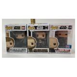 3 Funko Star Wars Bobblehead Collectible Pops: