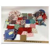 Fabric Scraps and Squares for Quilting in Varied C