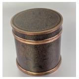 Antique Chinese cloisonne monochrome jar with