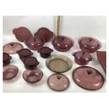 Pyrex Vision Cranberry Glass Cookware