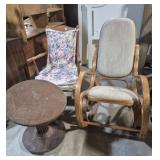 Wood Side Chair With Cushions, Wood Rocking Chair