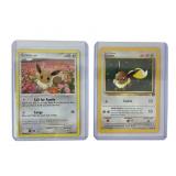 2 Pokï¿½mon vintage Eevee trading cards