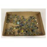 Glass Marbles With Swirled And Cat