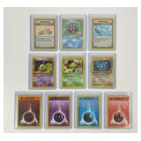 10 First Edition Pokï¿½mon Trading Cards