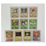 10 First Edition Pokï¿½mon Trading Cards