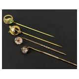 (4) stickpins including two Victorian examples -