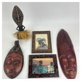 Handcrafted Ghanaian Masks, Wall Decor