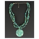 DTR Kay King turquoise strand necklace with