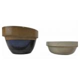Stoneware Bowls in Brownï¿½ Blue, and Beige