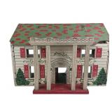 Wooden Dollhouse With Colonial-Style Design