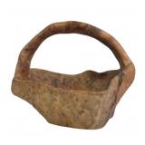 Hand-Carved Wooden Basket