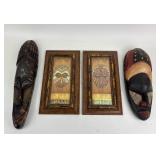 Carved Masks, Framed Tribal Art Prints