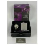 Frondini Watch, Pen, Stainless Steel Flask