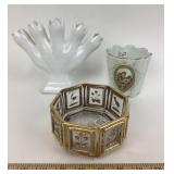 Elpa Alconaï¿½a Five Finger Vase, Enesco Ruffle Dish