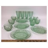 Tiara Indiana Glass Sandwich Chantilly Green