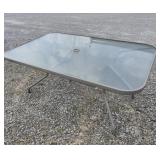 Glass Top Patio Table 37.5 in. X 61 in. X 27 in.