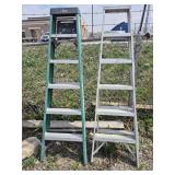 Husky Aluminum Ladder 6 Foot & Keller 6 Foot