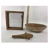 Wooden Grain Tool, Mortar Bowl, Sifting Screen