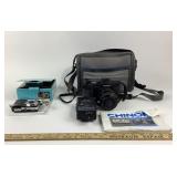 Chinon CP-7m SLR Camera Fujifilm SX200 +