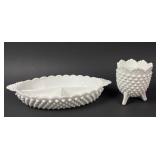 Fenton Hobnail Milkglass Serving Pieces