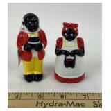 Black Americana Ceramic Salt Pepper Shakers