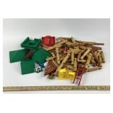 Lincoln Logs Building Pieces With Accessories
