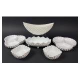 Hobnail Milkglass Serving Bowls and Dishes