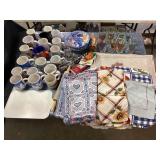 Ceramic Mugs, 12 Days of Christmas Glasses, Table