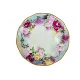 Handpainted Floral Charger Marked 1918