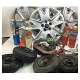 Ford Hubcaps, Propane Tanks, Tires, Tools